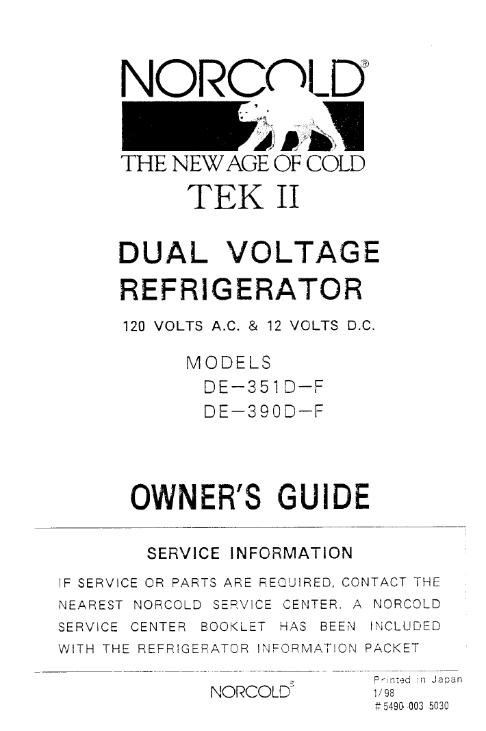 Norcold Rv Refrigerator Repair Manual