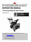 Powersmart Snow Blower Manuals and User Guides PDF Preview and Download