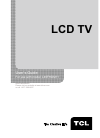 TCL LCD TV Manuals And User Guides PDF Preview And Download