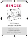 Singer SEW MATE 5400 Manuals and User Guides, Sewing Machine Manuals