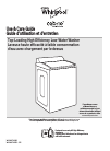 Whirlpool Cabrio W10607424B-SP Manuals And User Guides, Washer Manuals ...