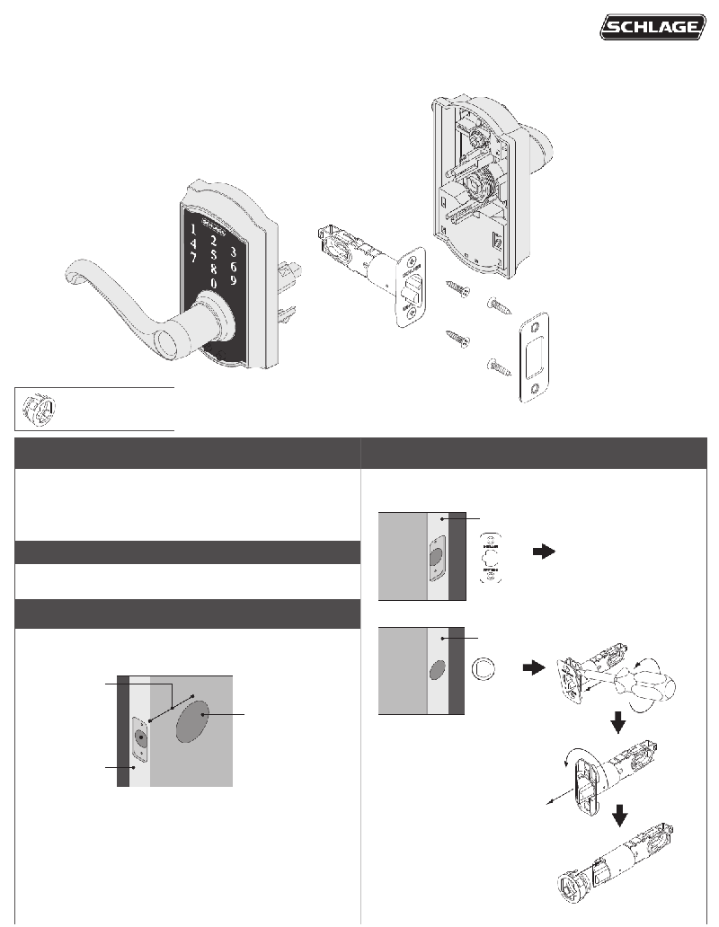 Schlage FE695 Door locks Installation instructions manual PDF View/Download
