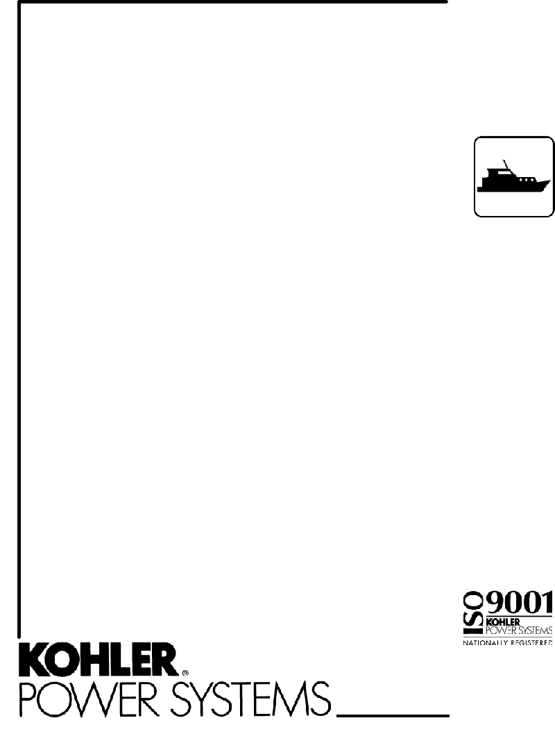 Kohler 4EFCD-Low CO Marine Equipment Service manual PDF View/Download