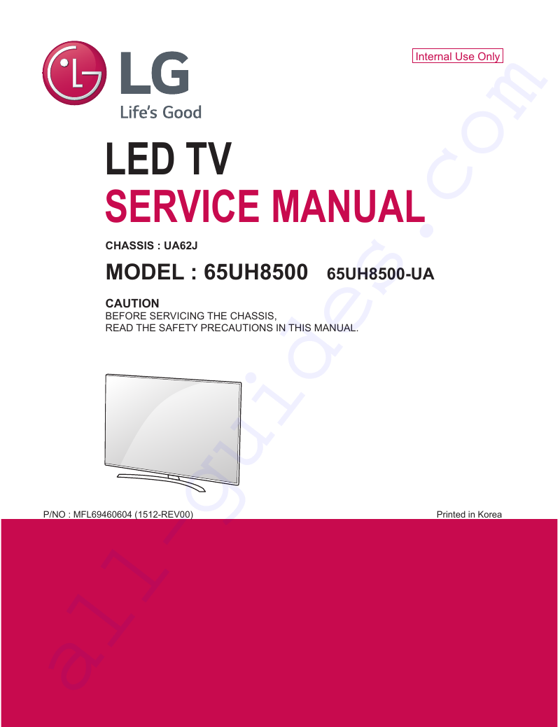 LG 60UH8500 TV Service manual PDF View/Download