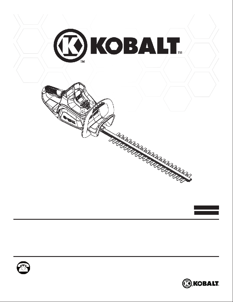 Kobalt KHT 240-06 Trimmer Operation & user’s manual PDF View/Download