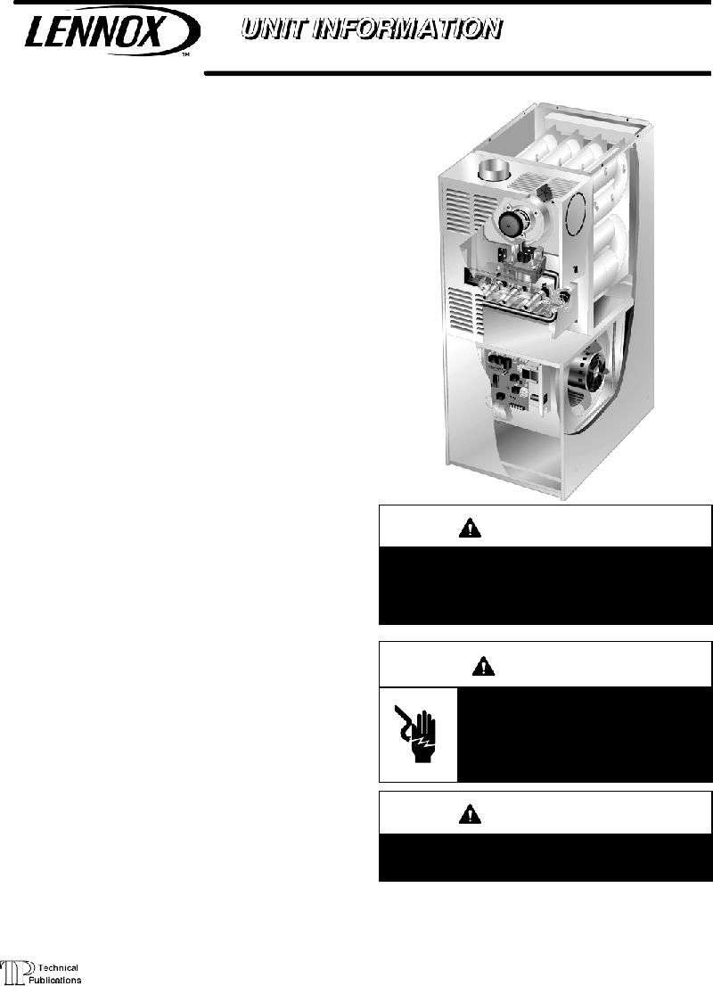 Lennox G50UH Series Furnace Unit information PDF View/Download
