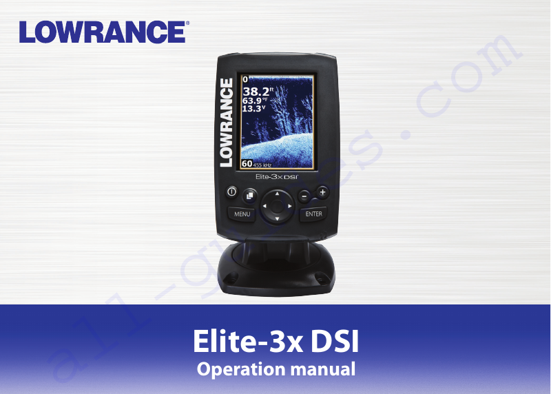 Lowrance Elite-3x DSI Fish Finder Operation manual PDF View/Download