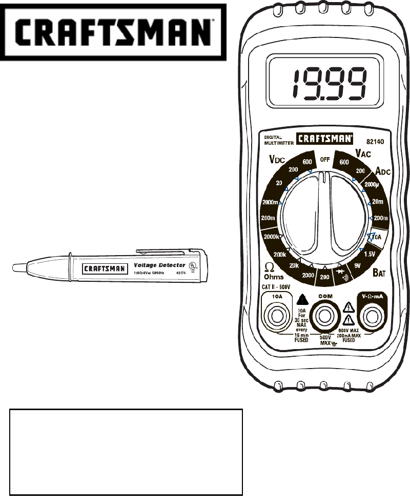 Craftsman stud finder cmht77623 manual