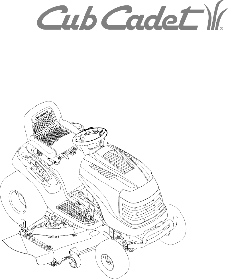 Cub Cadet GT1554 Lawn Mower Parts manual PDF View/Download