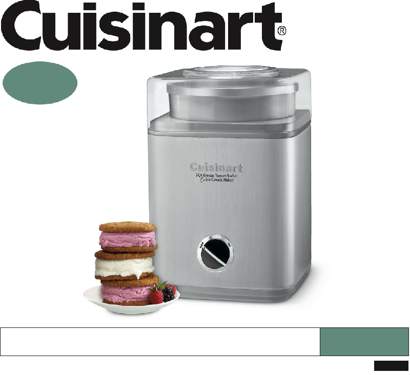 Cuisinart CIM-60PC Ice Cream Maker Instruction and recipe booklet PDF