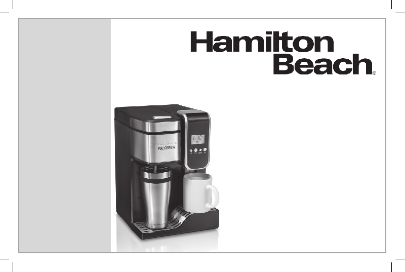 Hamilton Beach FlexBrew Coffee Maker Operation & user’s manual PDF View