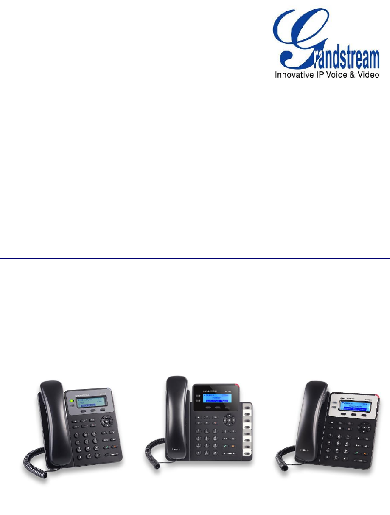 Grandstream Networks GXP1620 IP Phone Configuration manual PDF View