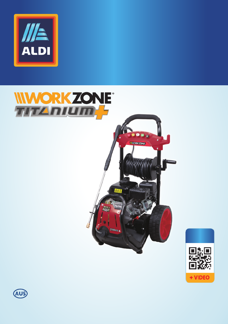 ALDI Workzone titanium SHW196 Pressure Washer Operation & user’s manual