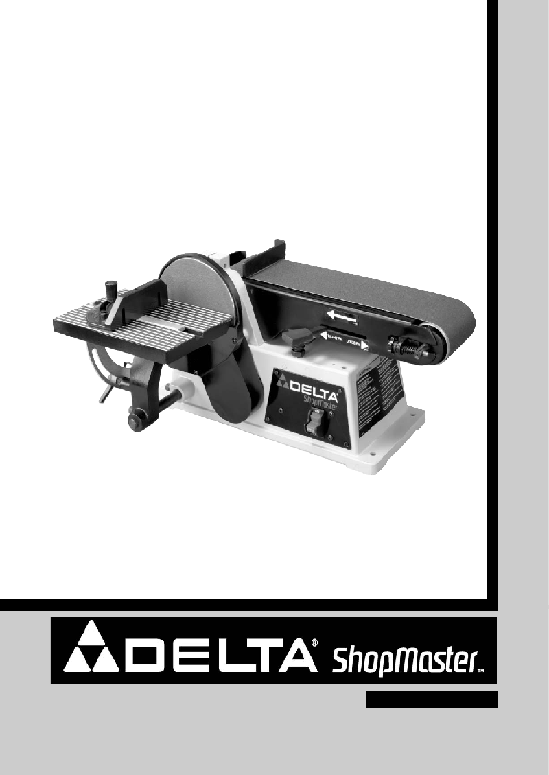 Delta SA446 Sander Instruction manual PDF View/Download