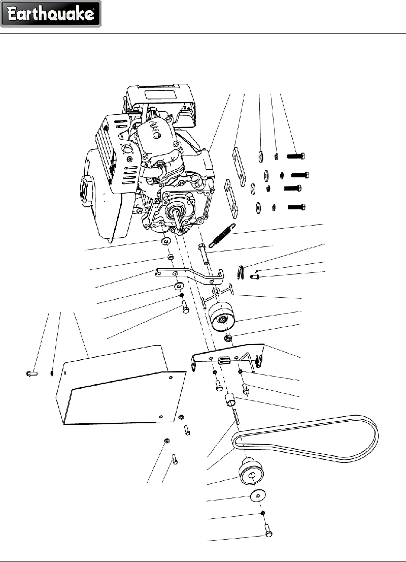 Earthquake Tiller Parts Diagram