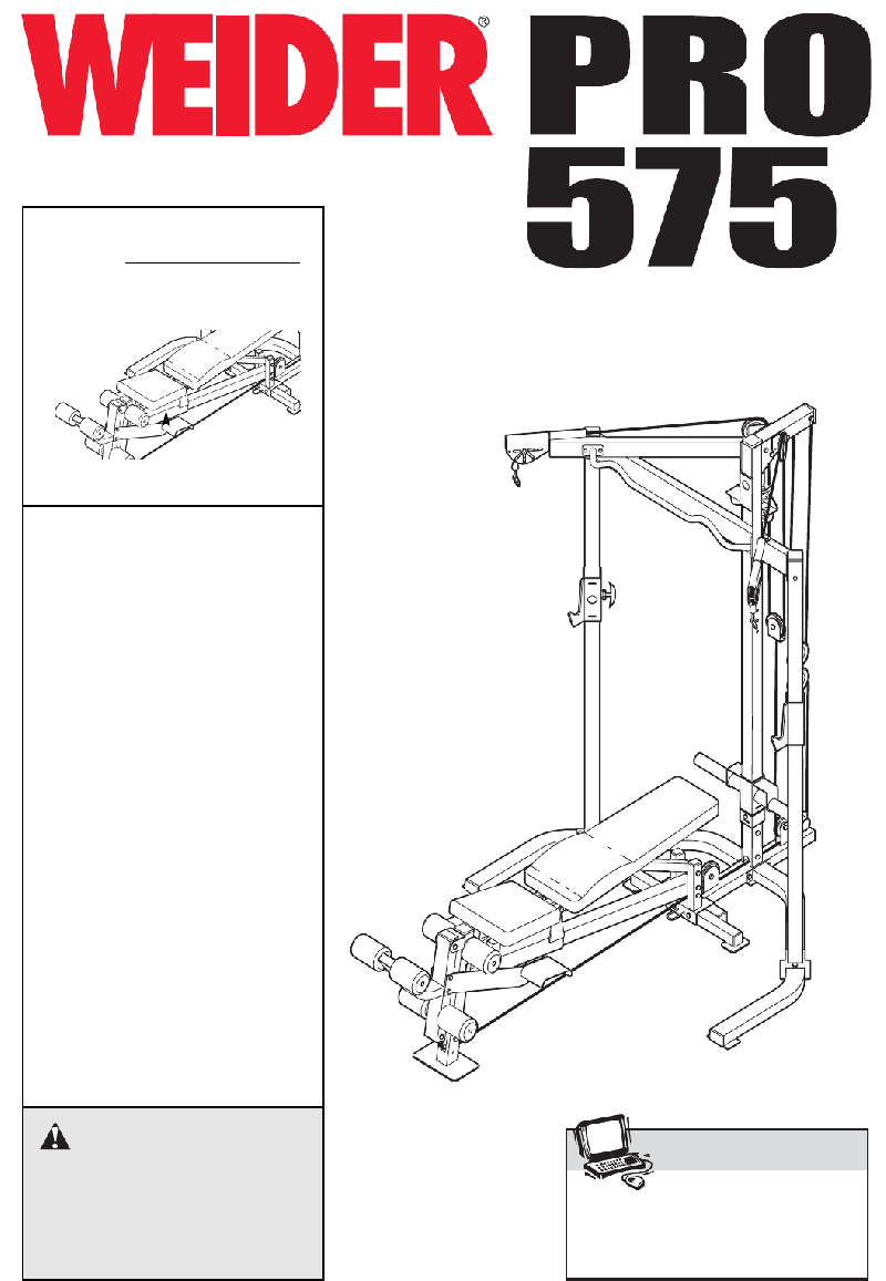 weider-pro-575-bench-home-gym-operation-user-s-manual-pdf-view-download