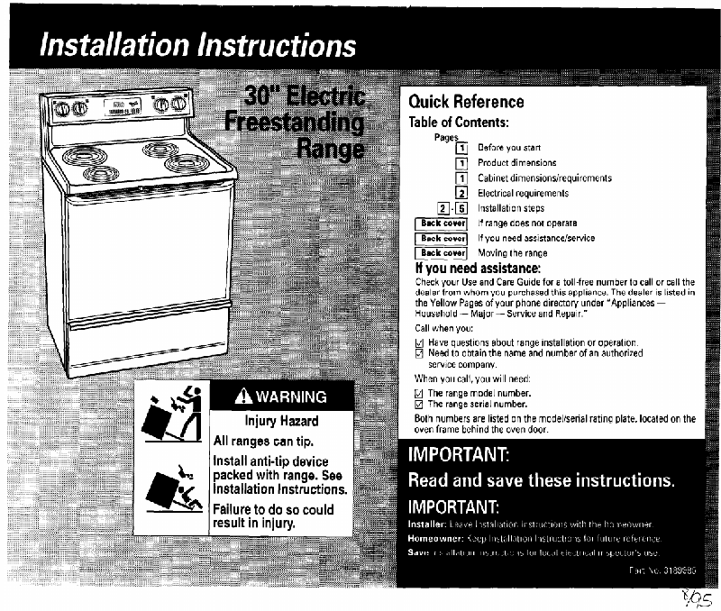 Whirlpool Electric Stove Manual