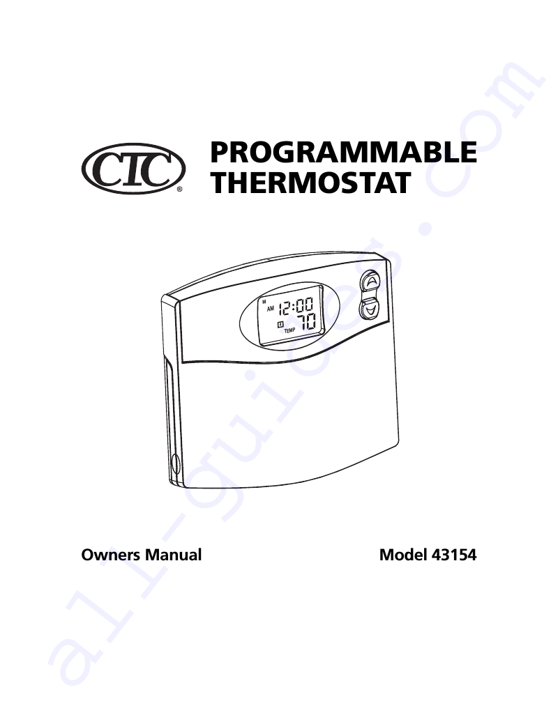 Energy Star 43154 Thermostat Owner's manual PDF View/Download
