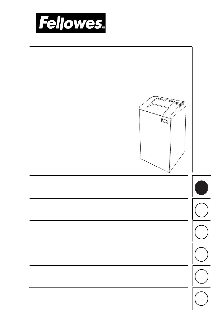 Fellowes 220C-2 Paper Shredder Operating instructions manual PDF View