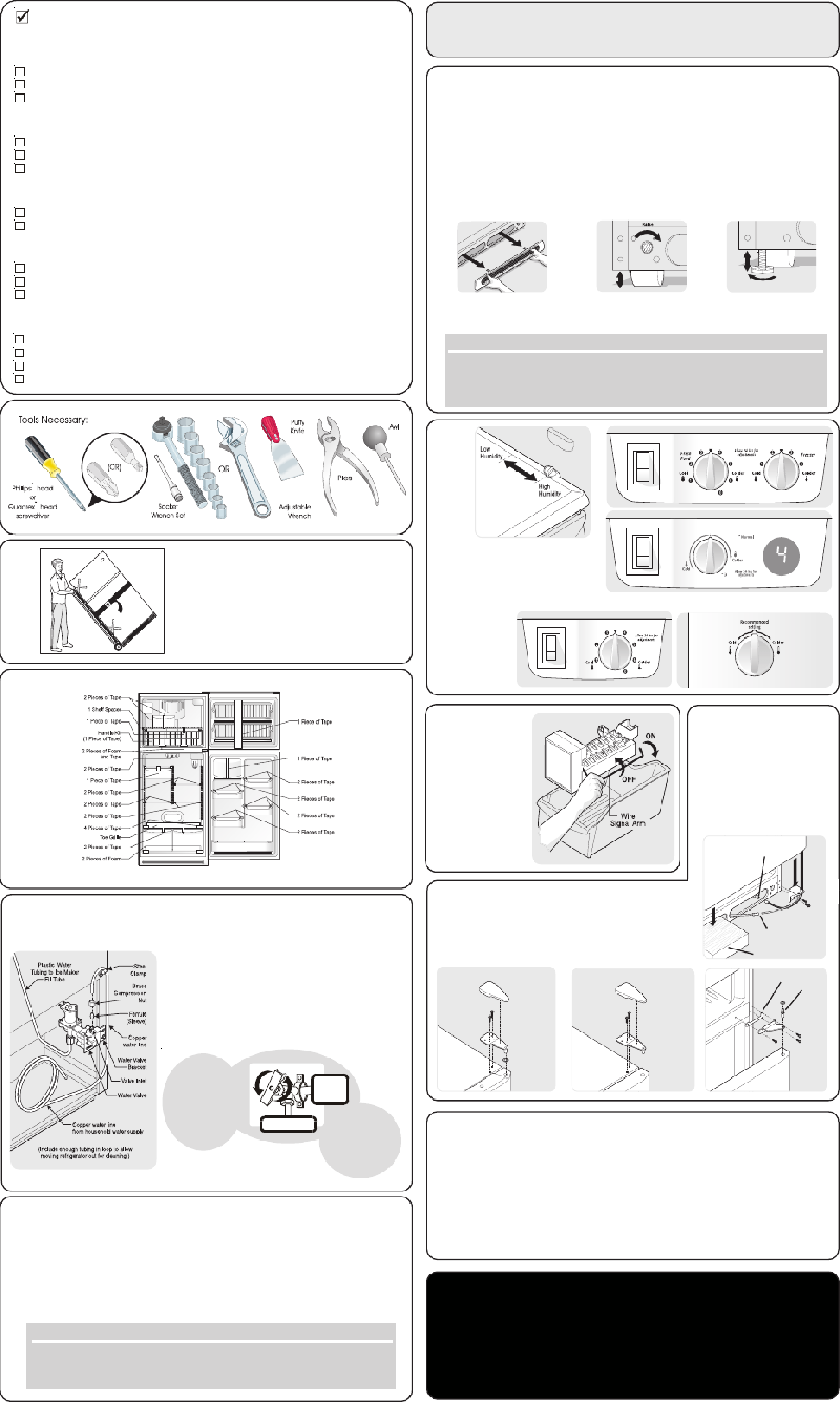 Frigidaire FFHT2126LB Refrigerator Installation instructions PDF View