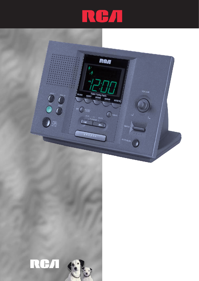RCA RP3721 Alarm Clock Specifications PDF View/Download