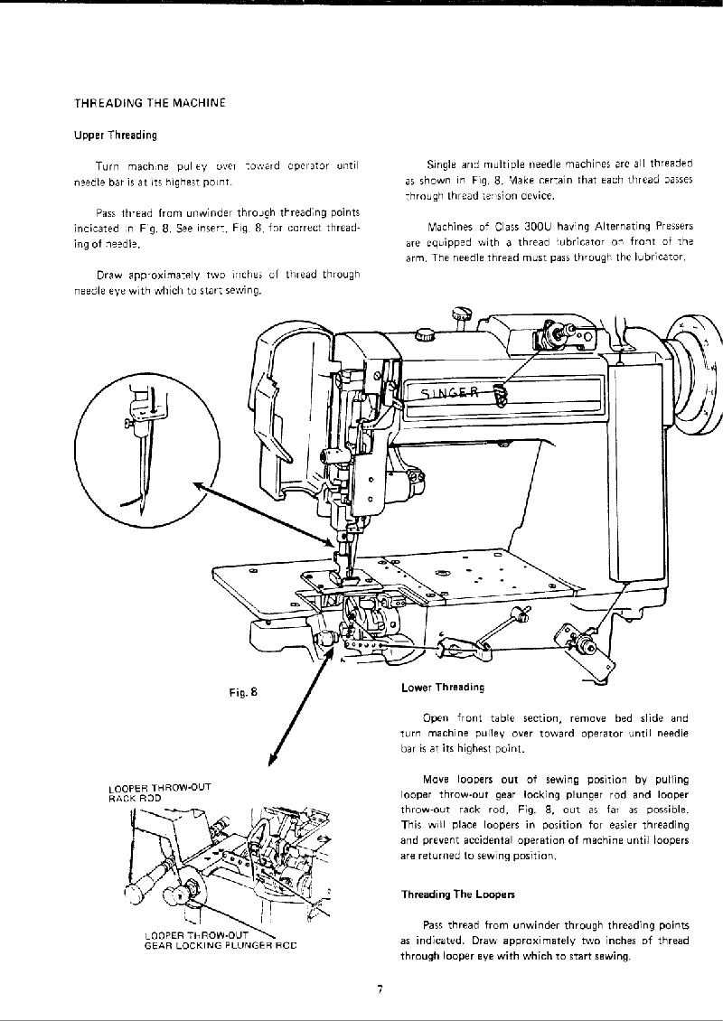 Singer 300U Sewing Machine Service manual PDF View/Download, Page # 8