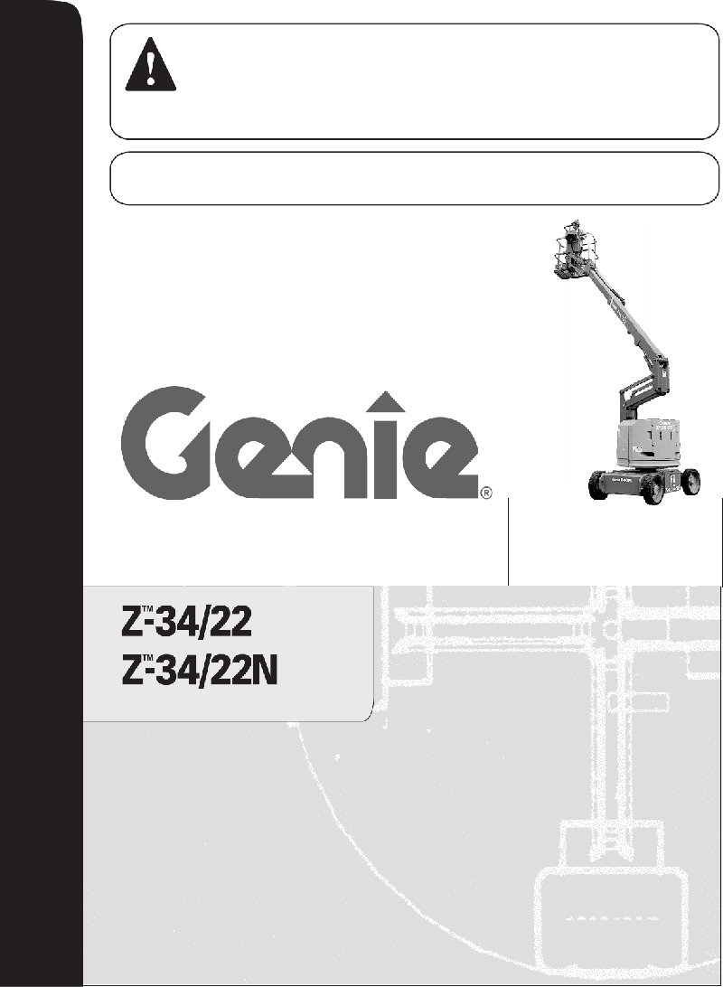 Genie Z-34/22 Utility Vehicle Operator's manual PDF View/Download