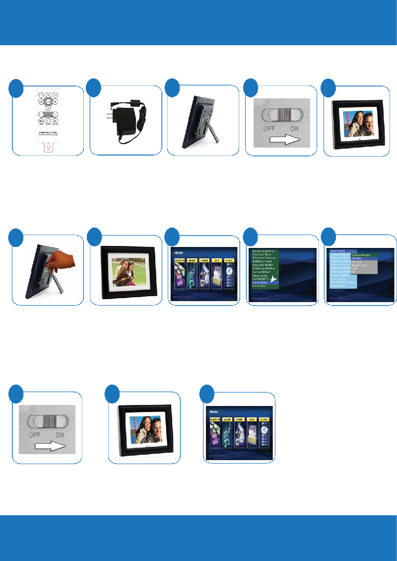 Pandigital DPF562 Digital Photo Frame Quick start manual PDF View/Download