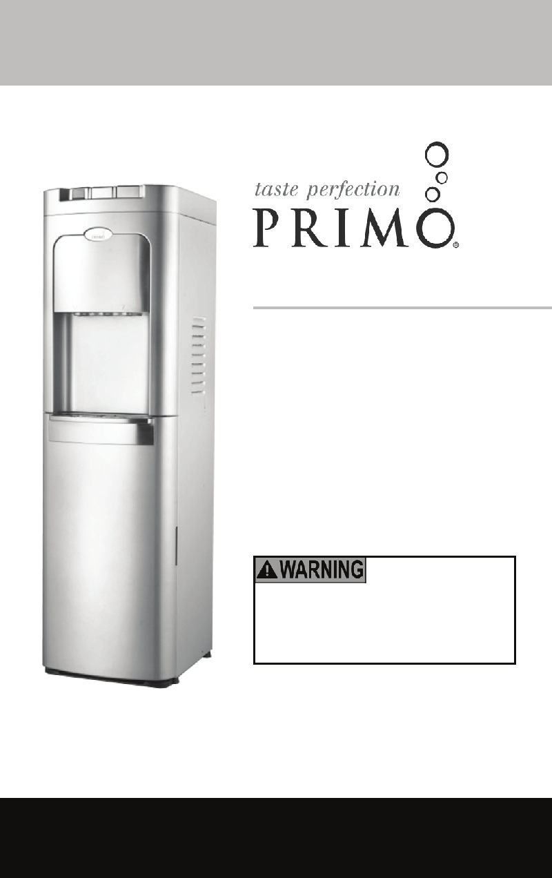 Primo Water 900172 Water Dispenser Operation & user’s manual PDF View