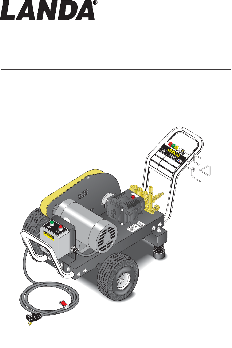 Landa PE3-1100 Pressure Washer Operator's manual PDF View/Download