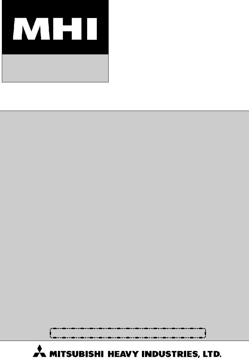 Mitsubishi Heavy Industries FDC100VN Air Conditioner Data book PDF View