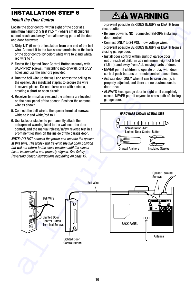 LiftMaster 1346M Garage Door Opener Owner's manual PDF View/Download