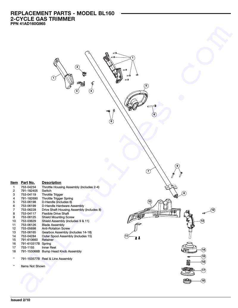 Bolens Bl110 Parts Diagram