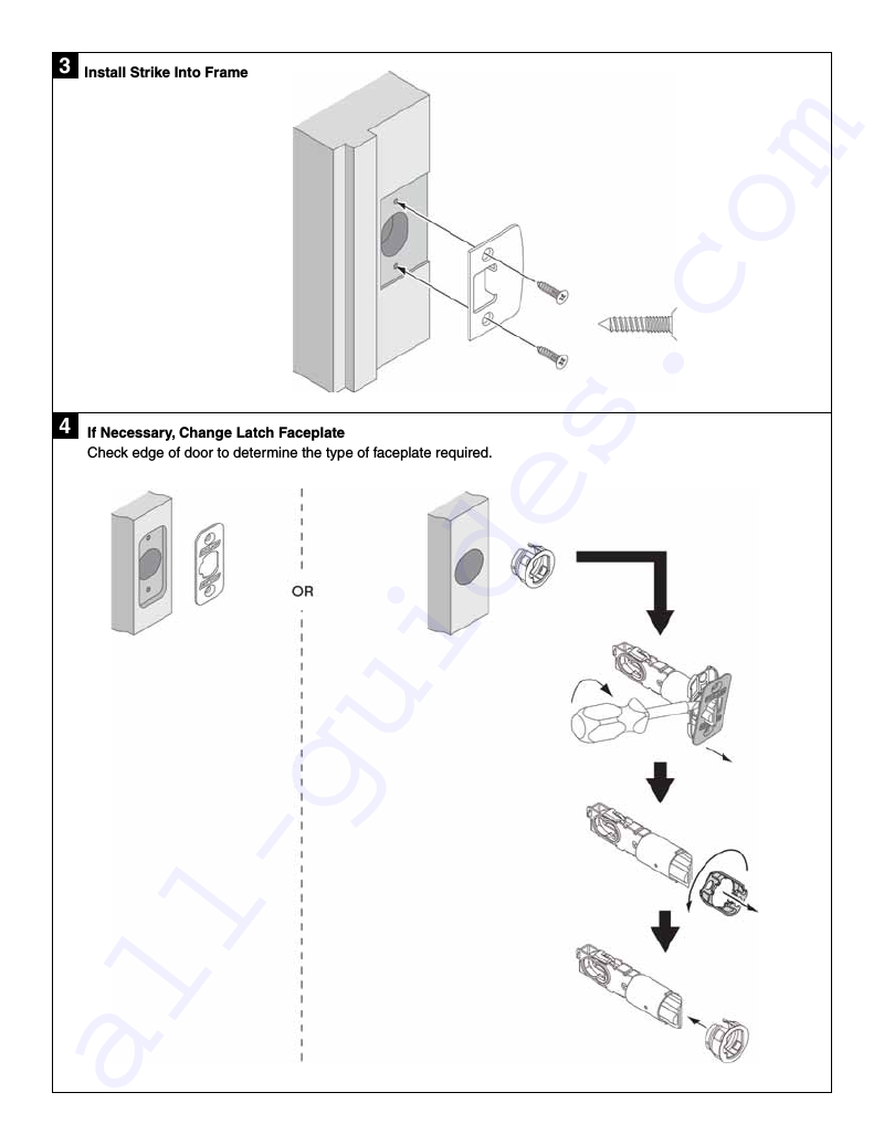 Schlage FE599 Locks Installation instructions manual PDF View/Download