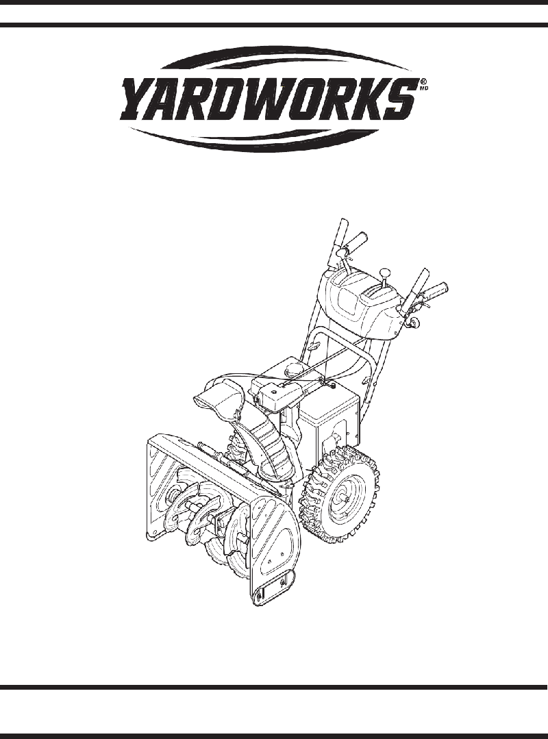 Yardworks 31BH65KH515 Snow Blower Operator's manual PDF View/Download