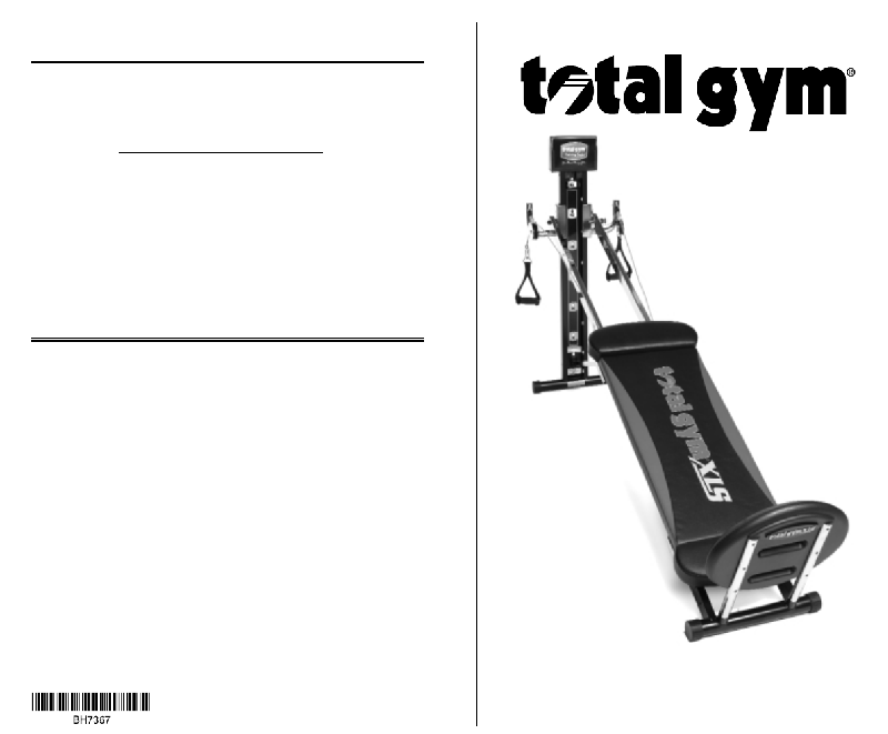 Total Gym 2000 Home Gym Owner's manual PDF View/Download