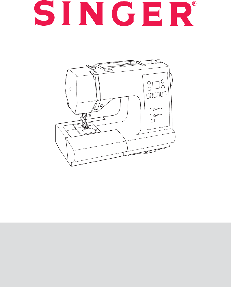 Singer 7426 Sewing Machine Instruction manual PDF View/Download