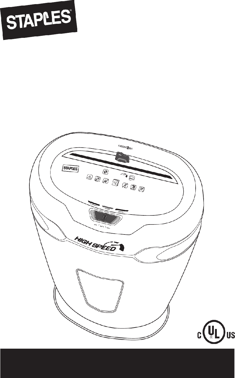 Staples SPLTXC122A Paper Shredder Operator