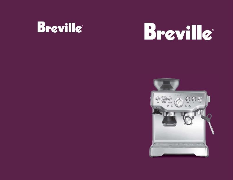 Breville Barista Express BES870XL Coffee Maker Instruction booklet PDF