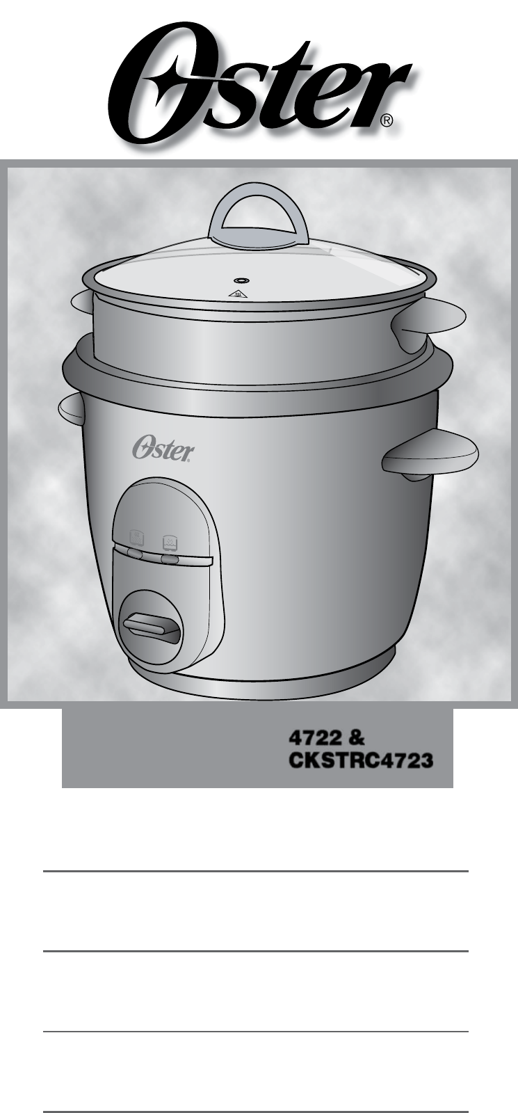 Oster 4722 Rice Cooker Instruction manual PDF View/Download
